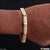 Very Delicate Dull Finish Gold Plated Bracelet For Men - Style A664