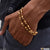2 in 1 Golden Boll Glamorous Design Gold Plated Bracelet for Men - Style B270