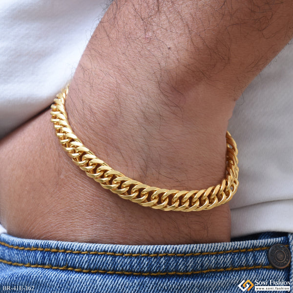 1 Gram Gold Plated Amazing Design Link Bracelet for Men - Style E162
