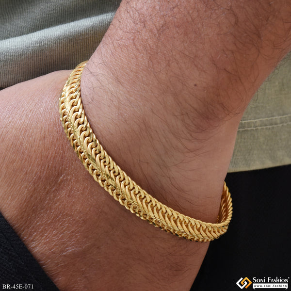 1 Gram Gold Plated Amazing Design Link Bracelet for Men - Style E071