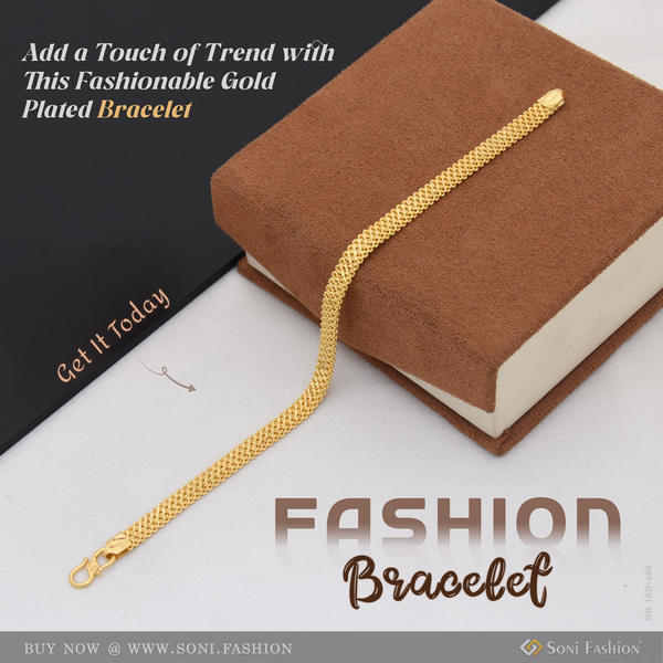 Fashionable Design Gold Plated Bracelet for Men - Style D480