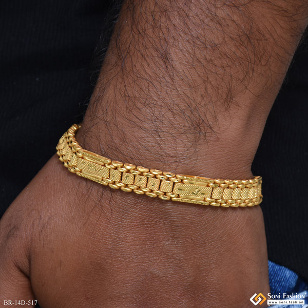 Glittering Design Gold Plated Box Bracelet for Men - Style D517