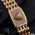 Very Decent 4 Line Lion In Rectangle Golden Bracelet With Diamonds - Style A597