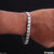 Very Delicate Glossy With 3 Lines Dull Finish Silver Color Bracelet For Men - Style A673