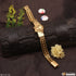 Women Face Reach Design Golden Color Stainless Steel Bracelet For Men - Style A763