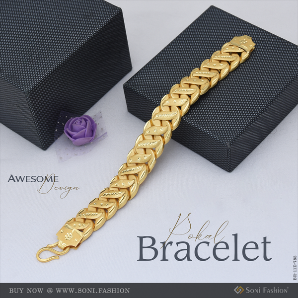 Awesome Design Gold Plated Pokal Bracelet for Men - Style D783