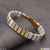 Cool Design Superior Quality White & Golden Color Bracelet for Men - Style B791