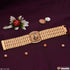 3 Line Goga In Hand Made With Diamonds Square Background Design Gold Plated Bracelet - Style A802