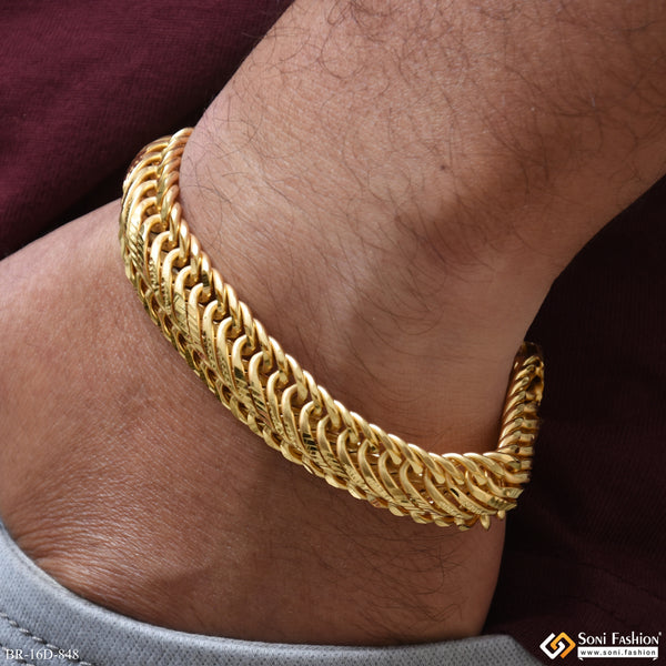 Best Quality Gold Plated Link Bracelet for Men - Style D848