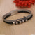Anchor Glossy Black Silver Pattern With Leather Braided Bracelet - Style A850