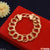 Ring into Ring Linked Etched Design High-Quality Gold Plated Bracelet - Style B311