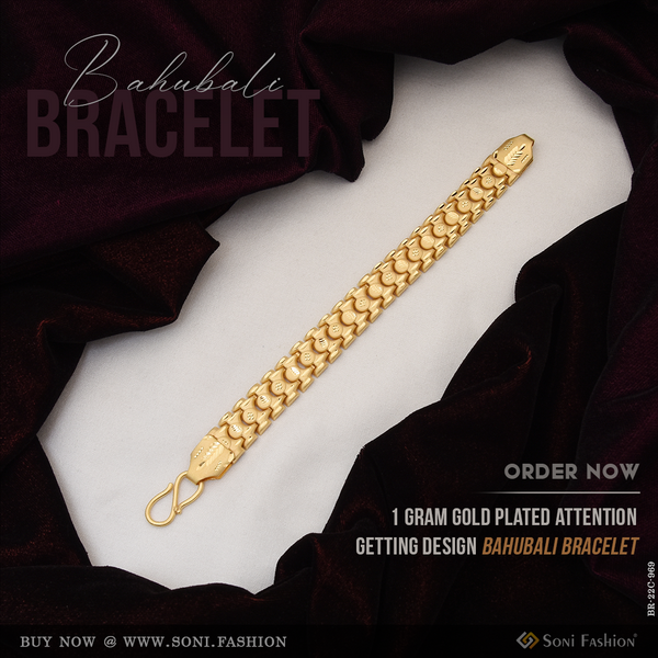 1 Gram Gold Plated Attention-Getting Design Bahubali Bracelet for Men - Style C969