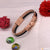 Delight Pattern In Rose Gold Leather Bracelet With Stainless Steel - Style A886