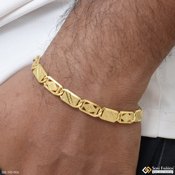 Popular Design Gold Plated Nawabi Bracelet for Men - Style D906