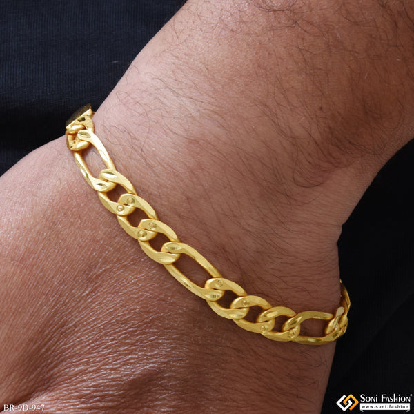 Excellent Design Gold Plated Sachin Bracelet for Men - Style D947