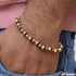 Best Quality Durable Design Gold Plated Rudraksha Bracelet for Men - Style D006