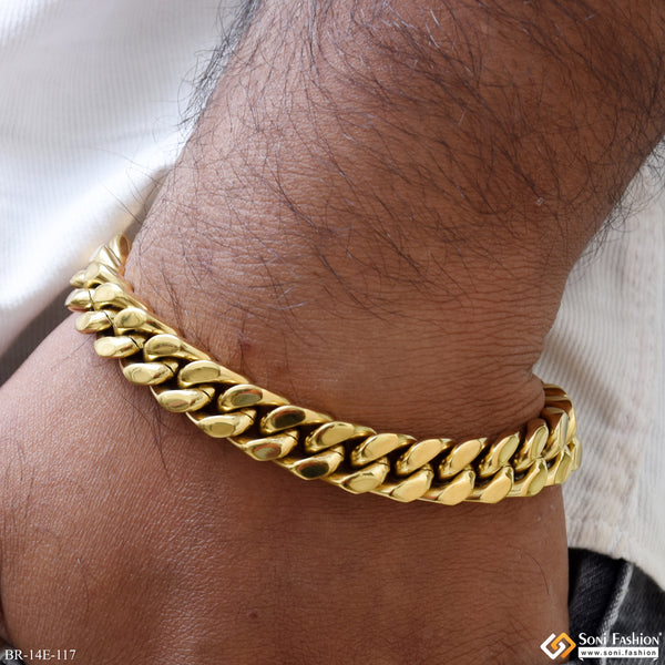 Best Quality Stainless Steel Cuban Link Bracelet for Men - Style E117