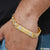 Best Quality with Diamond Antique Design Gold Plated Bracelet for Men - Style D001