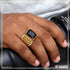Black Stone With Diamond Chic Design Superior Quality Ring For Men - Style A757