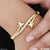 Butterfly with Diamond Fancy Design Gold Plated Bracelet for Lady - Style A353