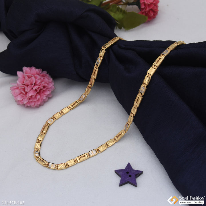Navabi Chain 1 Gram Gold Plated Trending Design Nawabi Chain for Men - Style E102 ...