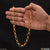 Sophisticated Design Ring into Ring Linked Gold Plated Chain for Men - Style B446