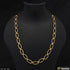 Owal Shape Linked Etched Design High-Quality Gold Plated Chain for Men - Style C468