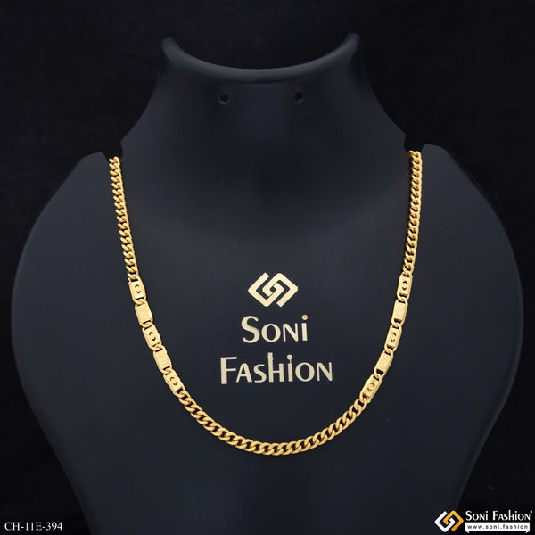 Artisanal Design Gold Plated Link Nawabi Chain for Men - Style E394