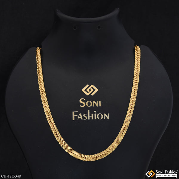 Sophisticated Design Gold Plated Snake Chain for Men - Style E348