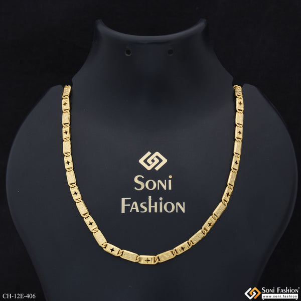 Fashionable Design Gold Plated Nawabi Chain for Men - Style E406
