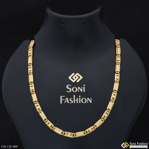 Trending Design Gold Plated Nawabi Chain for Men - Style E409