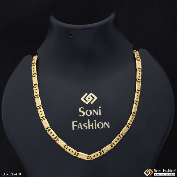 Excellent Design Gold Plated Nawabi Chain for Men - Style E410