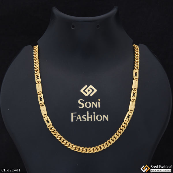 Extraordinary Design Gold Plated Link Nawabi Chain for Men - Style E411