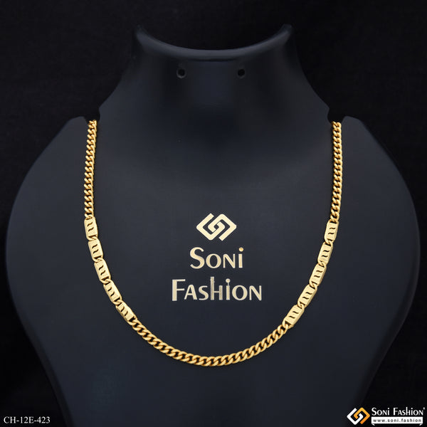 2 In 1 Gold Plated Link Nawabi Chain for Men - Style E423