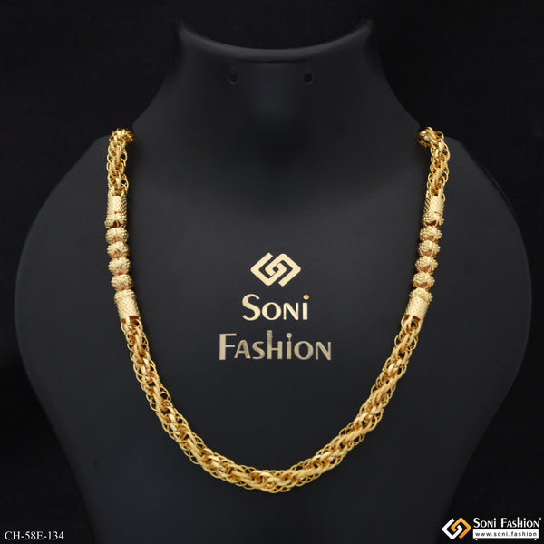 1 Gram Gold Plated 2 In 1 Rassa Chain for Men - Style E134