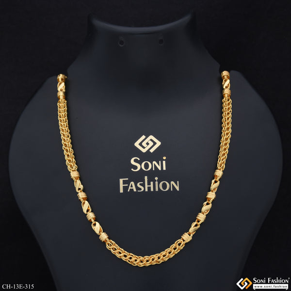 Excellent Design Gold Plated Rajwadi Chain for Men - Style E315