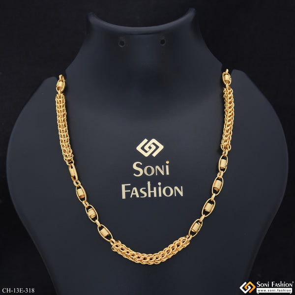 Trending Design Gold Plated Rajwadi Chain for Men - Style E318