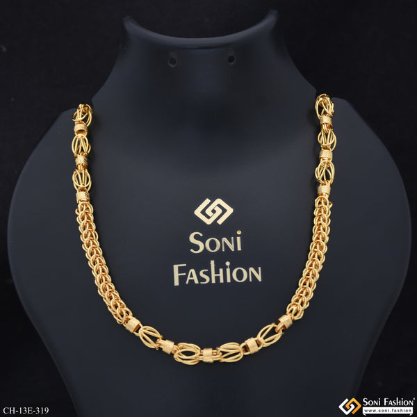 Awesome Design Gold Plated Rajwadi Chain for Men - Style E319
