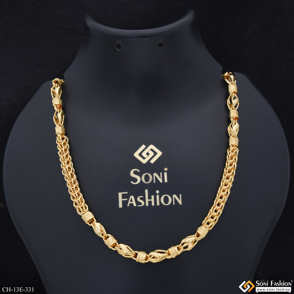 Awesome Design Gold Plated Rajwadi Chain for Men - Style E331