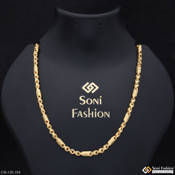 Trending Design Gold Plated Chain for Men - Style E354