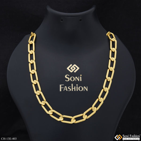 Excellent Design Gold Plated Link Chain for Men - Style E403
