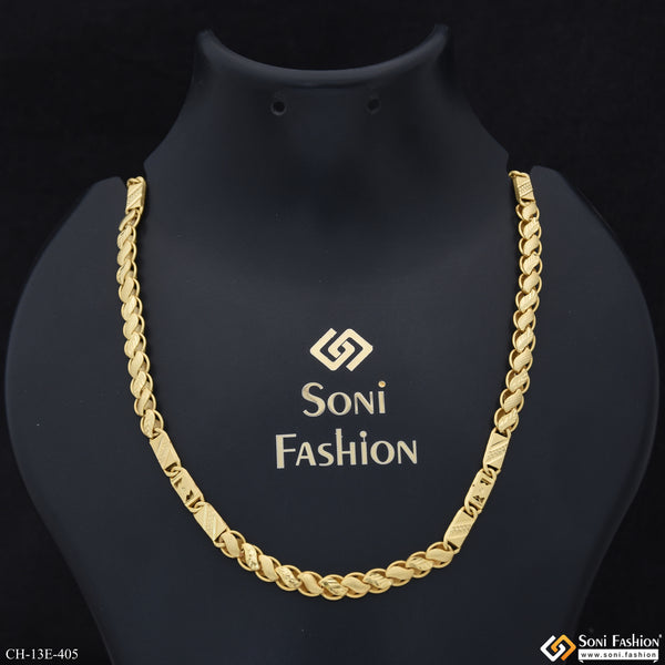 Latest Design Gold Plated Kohli Nawabi Chain for Men - Style E405