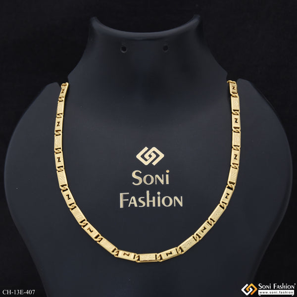 Sophisticated Design Gold Plated Nawabi Chain for Men - Style E407