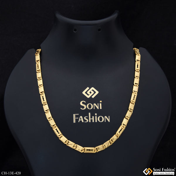 Fashionable Design Gold Plated Nawabi Chain for Men - Style E420
