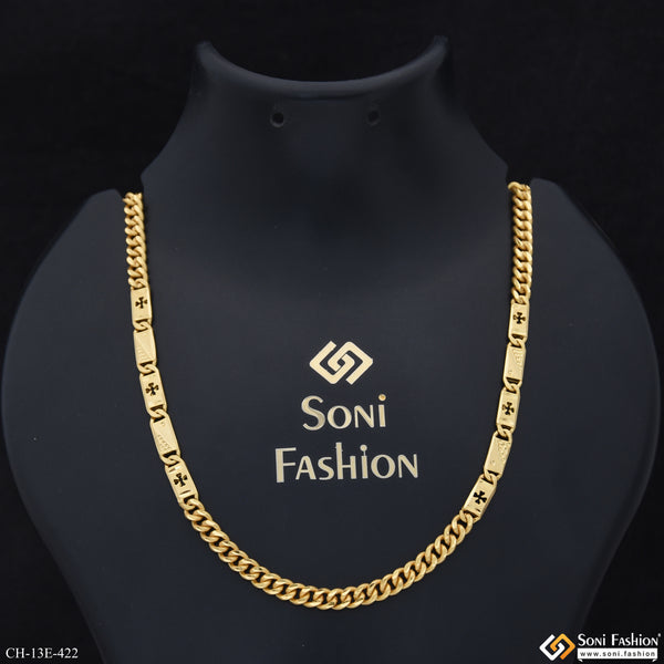 2 In 1 Gold Plated Link Nawabi Chain for Men - Style E422