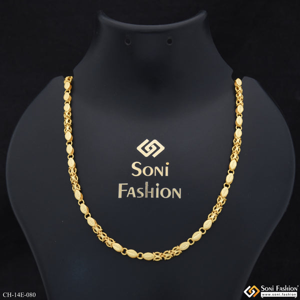 2 In 1 Excellent Design Gold Plated Chain for Men - Style E080