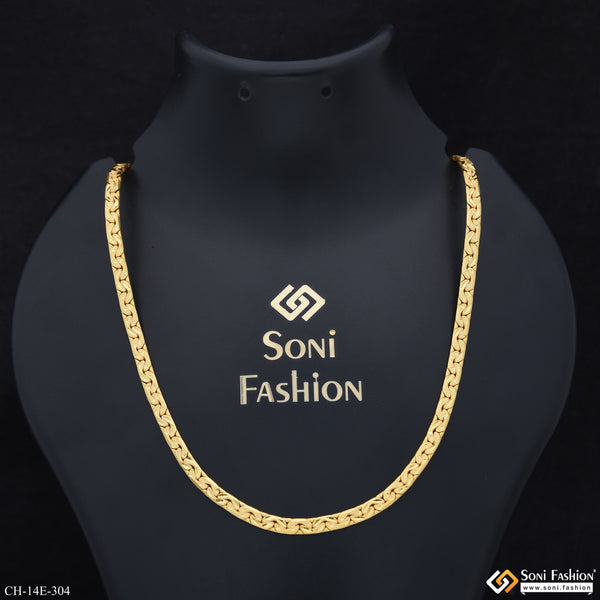 Etched Design High-Quality Gold Plated Chain for Men - Style E304