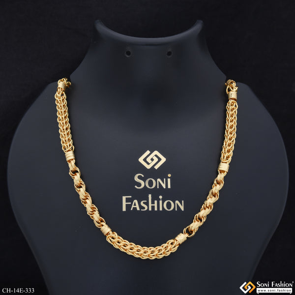 Trending Design Gold Plated Rajwadi Chain for Men - Style E333