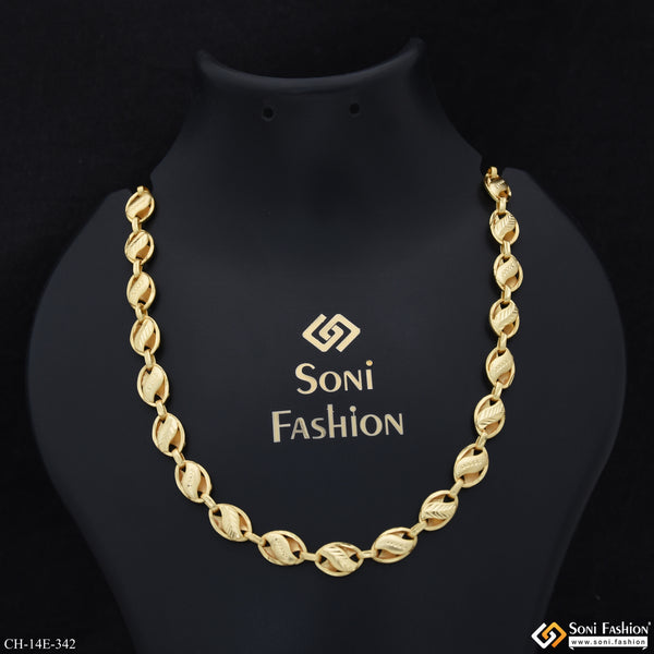 Traditional Design Gold Plated Kohli Chain for Men - Style E342