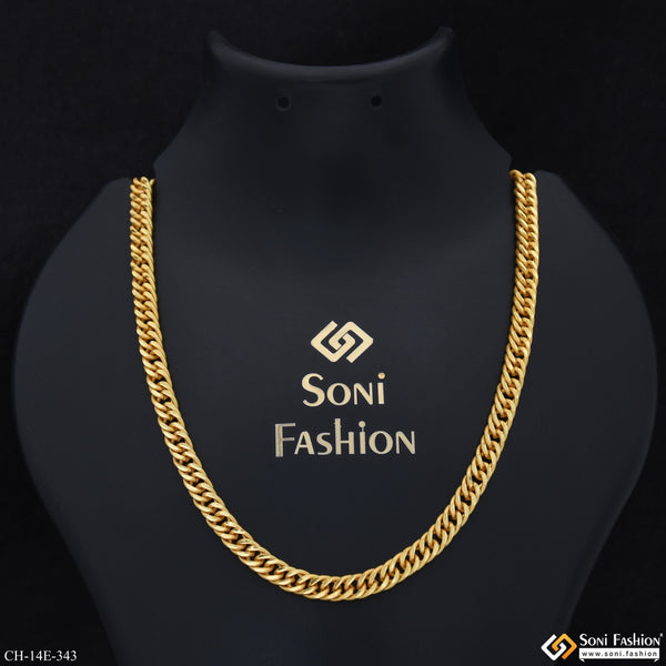 Trending Design Gold Plated Link Chain for Men - Style E343